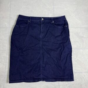 Banana Republic Womens Straight & Pencil‎ Denim Skirt Blue Medium Wash 14